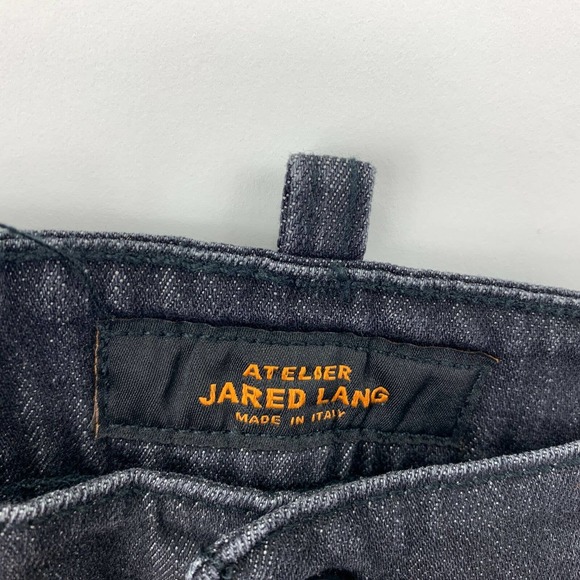 Jared Lang Mens Atelier Skinny Stretch Denim Jeans Black 38 - Picture 3 of 6